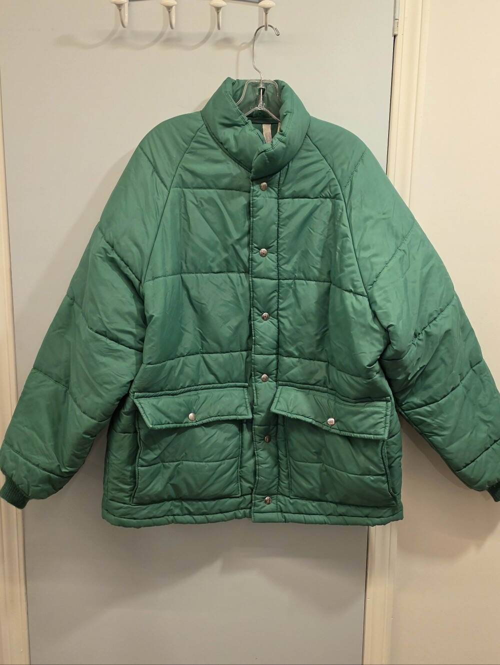 Vintage Big Smith Pikes Peak Quilted Puffer Jacket Green Mens XL
